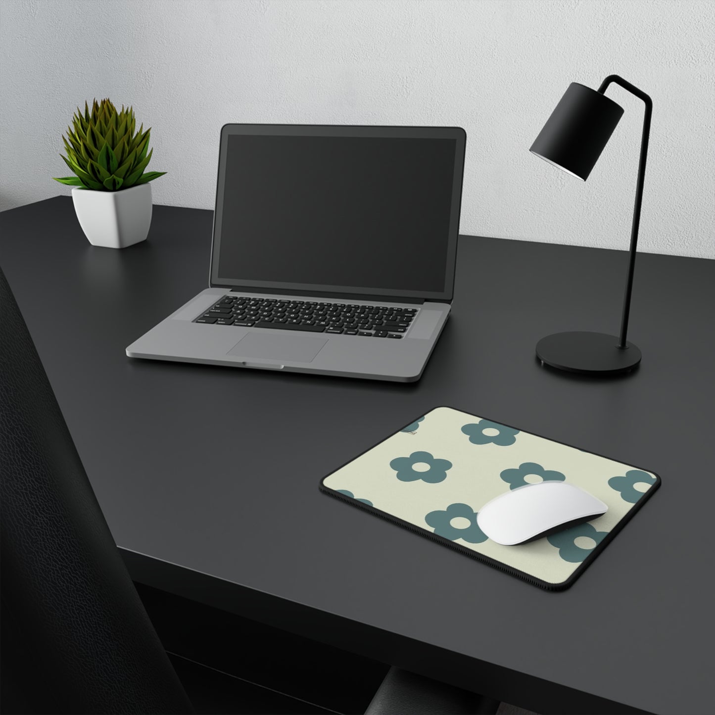 Green Poppy Non-Slip Gaming Mouse Pad