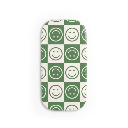 Green Smiley Click-On Grip