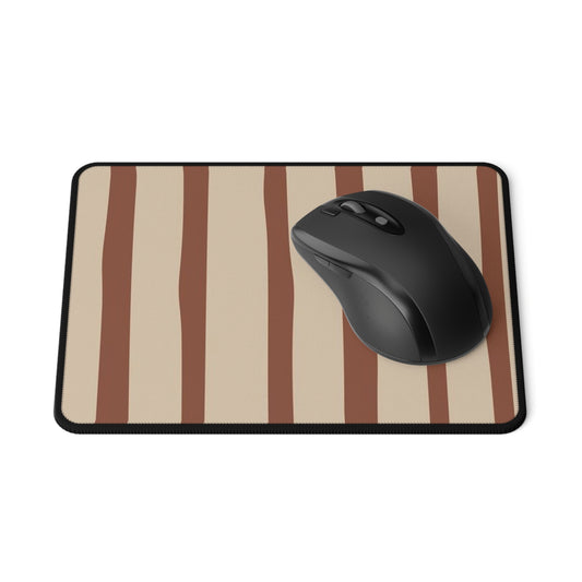 Mocha Stripe Non-Slip Gaming Mouse Pad