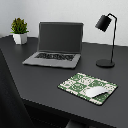 Green Smiley Non-Slip Mouse Pad