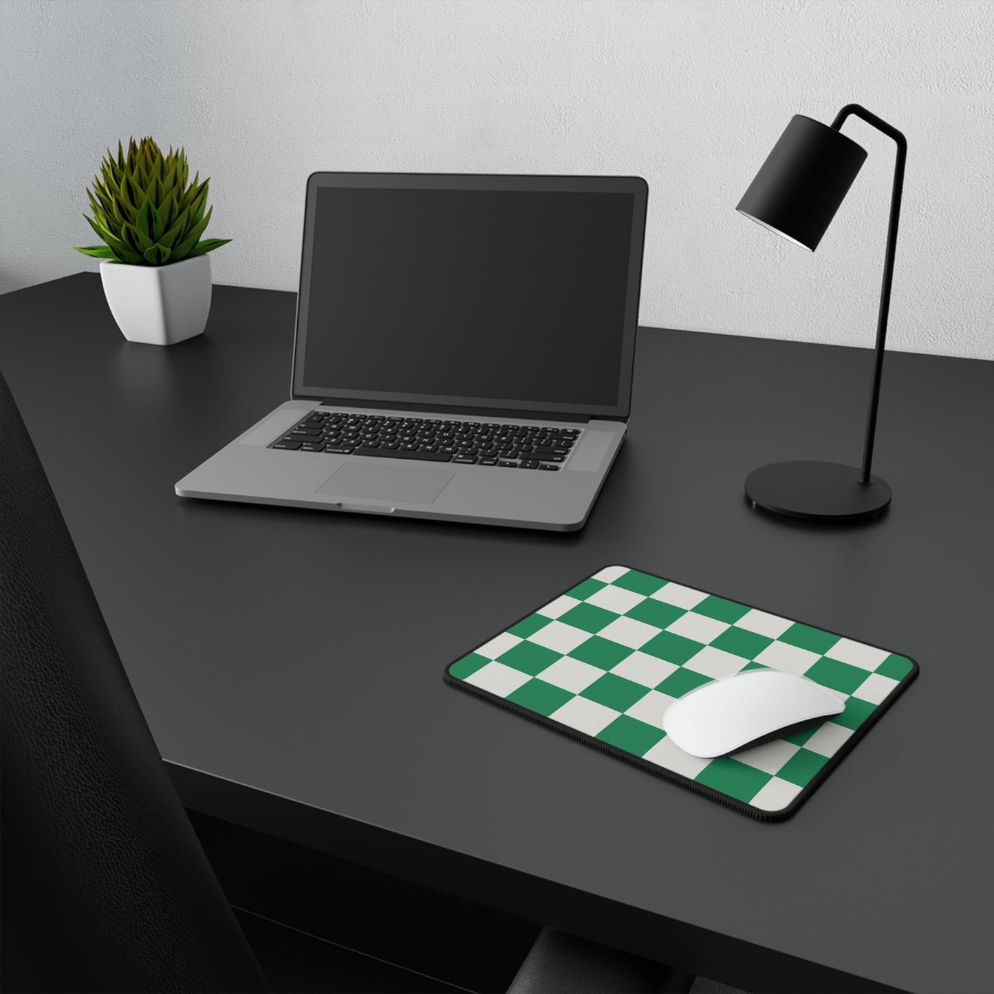 Lime Check Non-Slip Gaming Mouse Pad