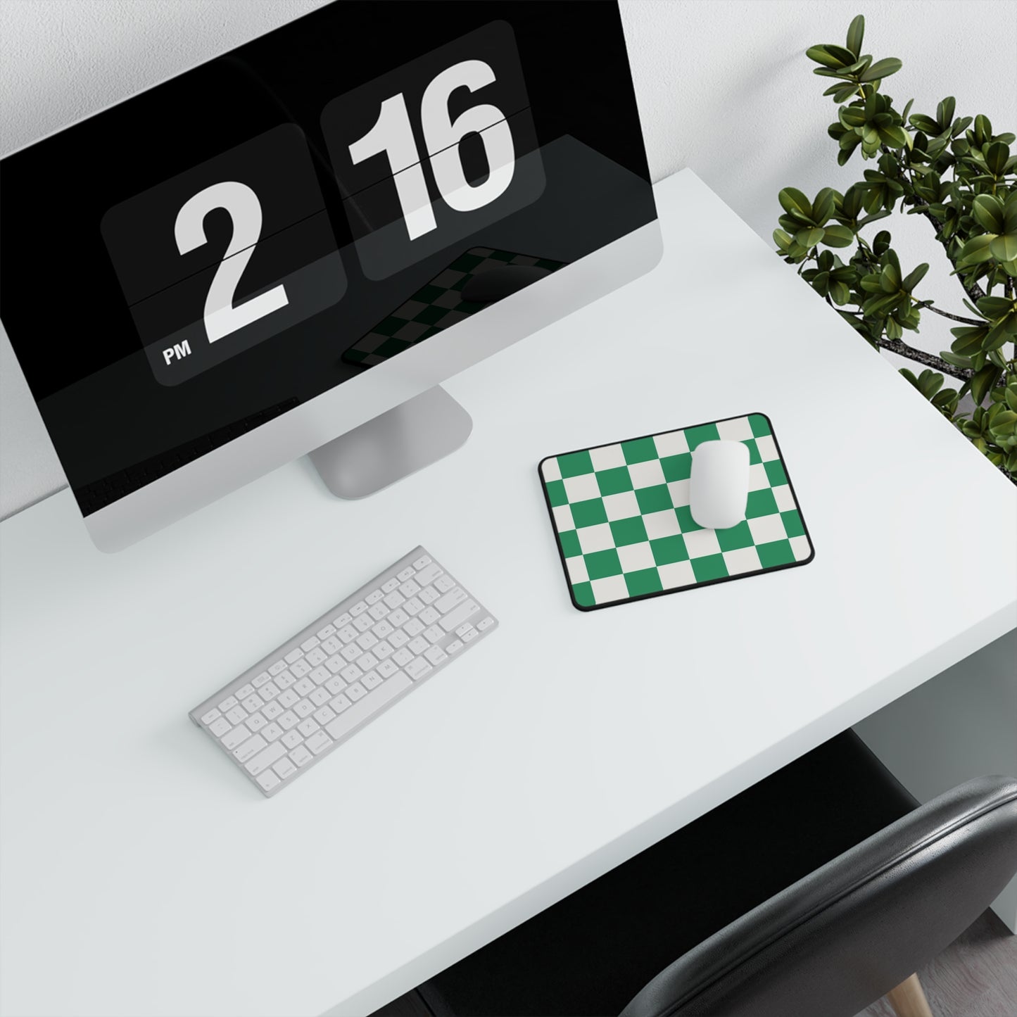 Lime Check Non-Slip Gaming Mouse Pad