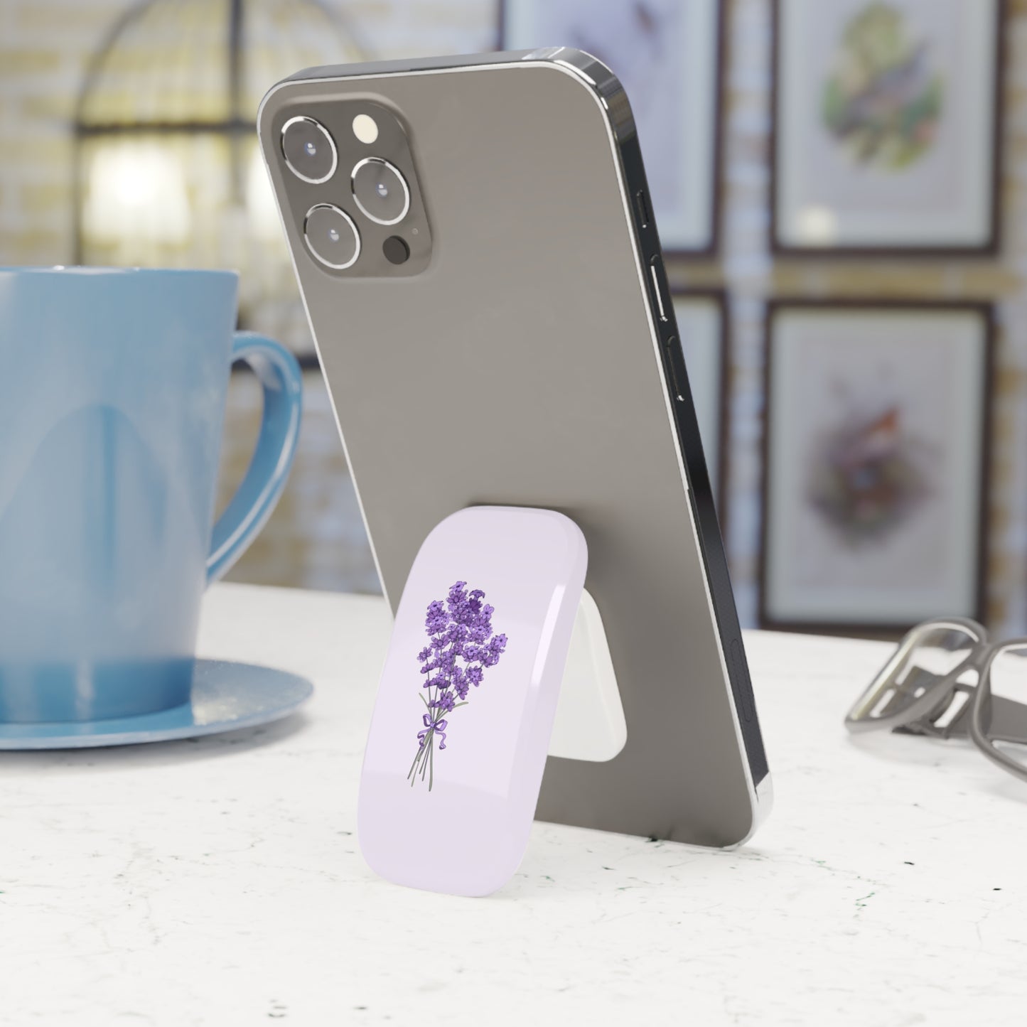 Lavender Phone Click-On Grip